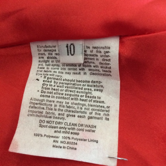 ALYCE PARIS Red V-Neck Short Fit N' Flare Dress Size 10 with lace up back - Picture 15 of 16